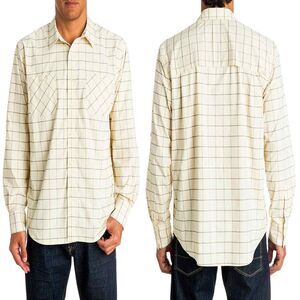 Quiksilver Men's Baja Norte Long Sleeve Shirt Light Yellow Extra Extra Large